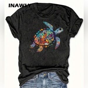 BRAMD NEW SHEIN Sea Turtle T-shirt 🐢